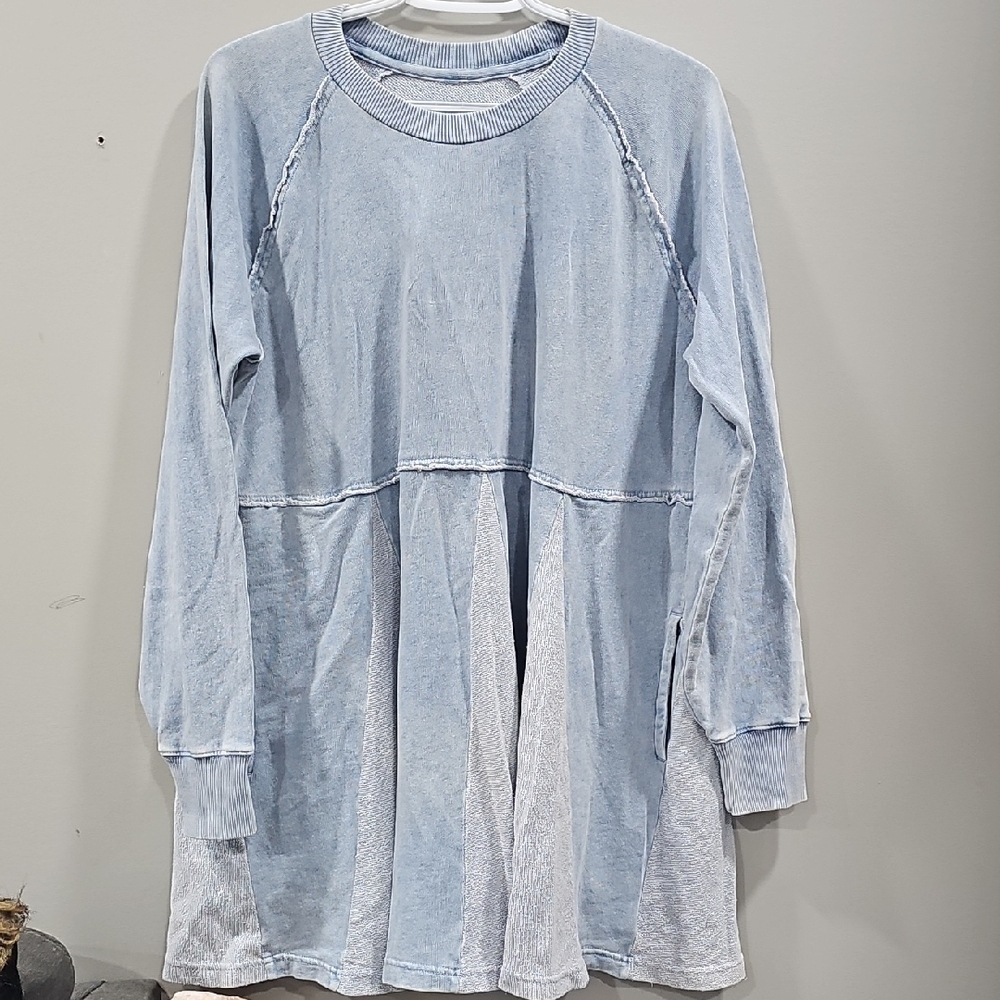 American Eagle Outfitters Light Blue Cowl/Turtleneck Sweater